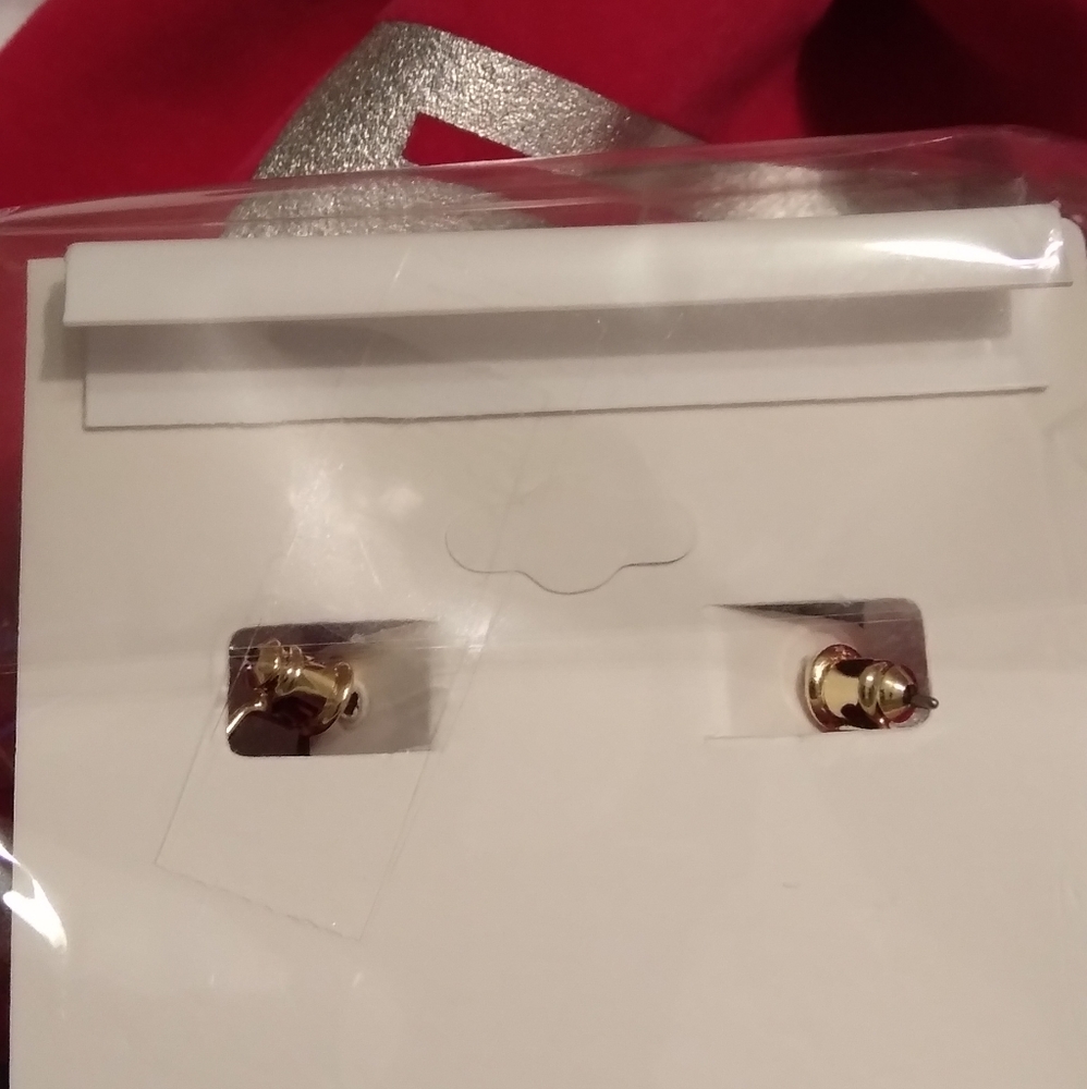 Purple Metallic/18K Gold 3D Hand-Painted Floral Earrings (2-in-1) - Picture 9 of 15